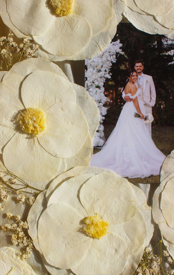 Bouquet de Noiva –  Rosas Brancas Preservadas