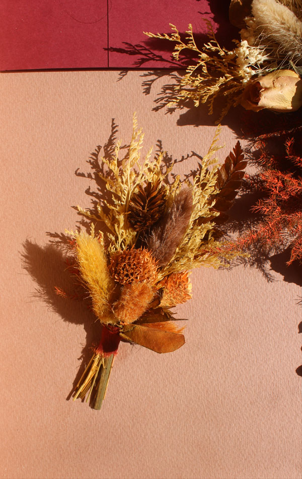 Bouquet de Noiva – Flores Secas em Tons Outonais