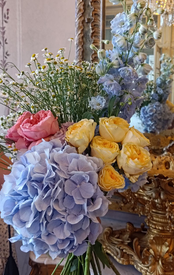 Flores da Cerimónia Hortências, Rosas e Delfiniuns